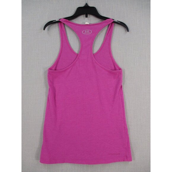 Under Armour Womens XS HeatGear Loose Racerback Tank Top Pink - Picture 6 of 8